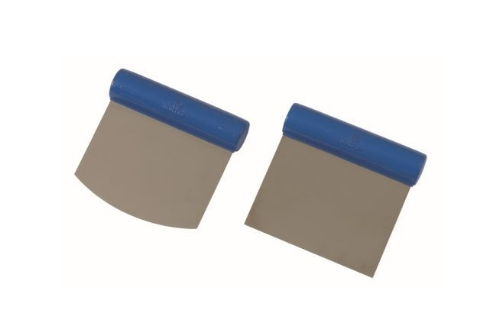 Matfer Coupe Pate Inox  Souple Arrondi 11 cm Manche  Polyamide Bleu