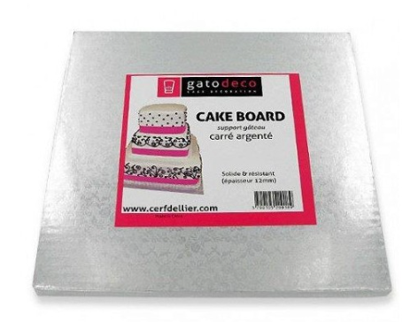 Plateau carre Argent 45 x 45 cm