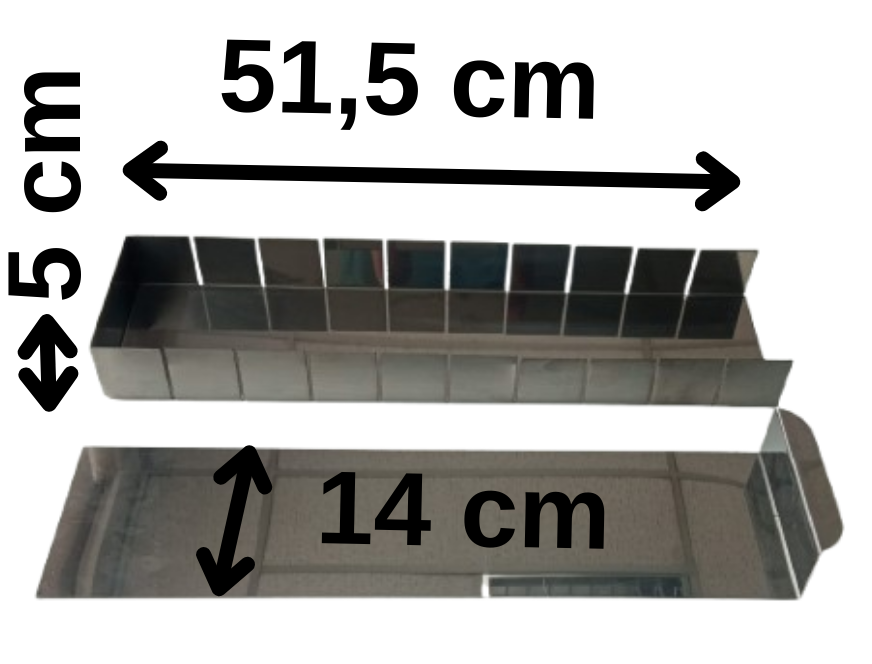 Dilimli KIZAKLI Tava 14 x 51,5 x 5 cm