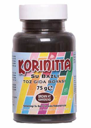 [Y100747] Kornitta Toz Gıda Boyası Su Bazlı Kahverengi 75 Gr 