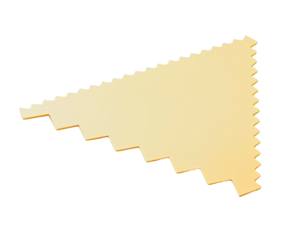 [Y101749] Peigne a decorer triangle cannele 9,3 x 8.3 cm ( Pasta taragi )