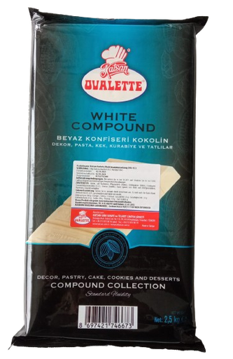 [Y100856] Ovalette - Beyaz konfiseri 2,5 Kg