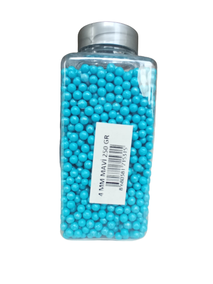 4mm Boncuk 250 gr Mavi