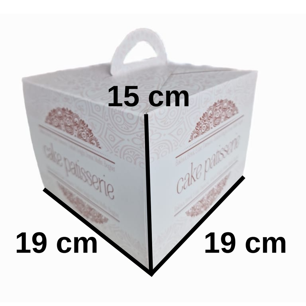 19 x 19 x 15 cm Taart Doos