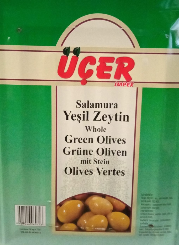 Üçer - Yeşil Kırma Zeytin  (140 - 160 adet 10 kg)