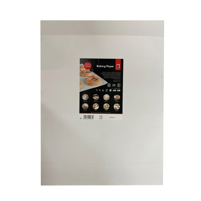 SAGA PAPIER CUISSON BLANC 60X80 CARTON BLANC 500 FEUILLES