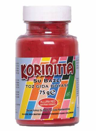 Kornitta Toz Gıda Boyası Su Bazlı B. Kırmızı 75 G 