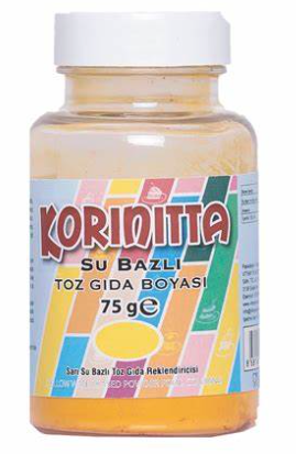 Kornitta Toz Gıda Boyası Su Bazlı Sarı 75 Gr 