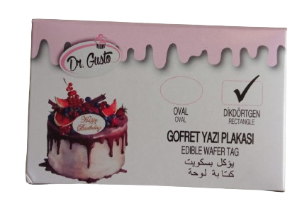 Gofret Yazı Plakası Dikdörtgen 24 Adet 