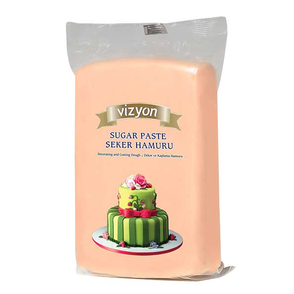Vizyon Sugar Paste 1 Kg (Şeker Hamuru Somon)