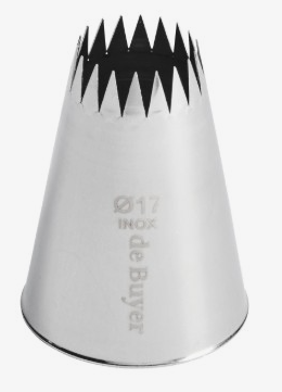 Douille 182 inox à pétale plat 17 x 2.5 mm