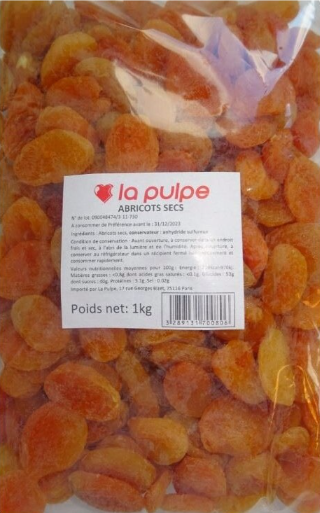 AQbricots Secs Entier La Pulpe 1 Kg (Kuru Kayısı)