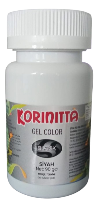 Korinitta - Su Bazlı Jel Boya Siyah 90 Gr