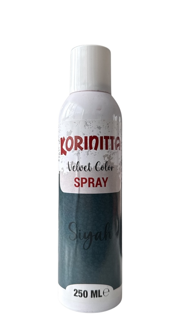 Korinitta - Kadife Sprey Boya SIYAH 250 ml