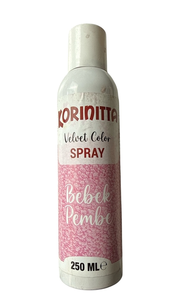 Korinitta - Kadife Sprey Boya BEBEK PEMBE 250 ml