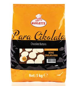 [Y101136] Ovalette Pul Çikolata Beyaz 5 kg