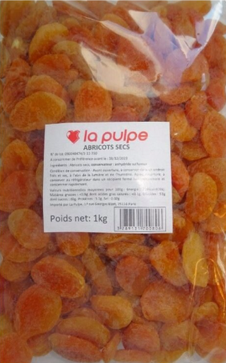 [Y101213] Abricots Secs Entier La Pulpe 1 Kg (Kuru Kayısı)