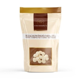 [Y101280] Cocomeks - Beyaz Konfiseri Para/Pul (White Compound Coins/Buttons) 2,5kg