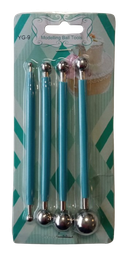 [Y101327] Ky-3129 Gül Yapımı Top Uçlu 4 lü Marzipan Metal