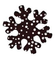 [Y101655] Décor Chocolat Flocon de Neige KRT002