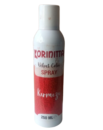 [Y101929] Korinitta - Kadife Sprey Boya KIRMIZI 250 ml