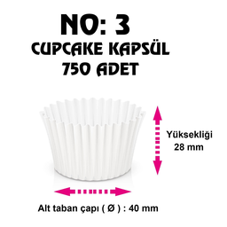 [Y100342] Bens  - Pasta Kapülü Yağlı  3 Numara (750 adet)