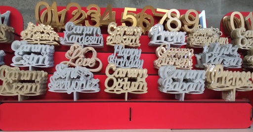 [Y100247] Pleksi Yazı - Rakam (260 Adet)