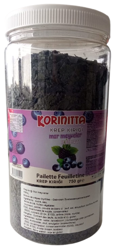 [Y100438] Korinitta Pet Krep Kırığı Mor Meyveler 750 gr