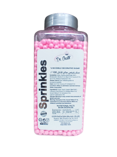 [Y100457] Gusto - 4mm Boncuk 250 gr Bebe Pembe