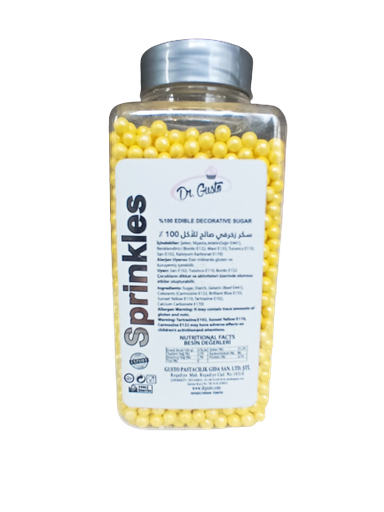 [Y100463] Gusto - 4mm Boncuk 250 gr Sarı