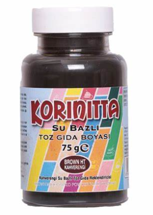 [Y100747] Korinitta Toz Gıda Boyası Su Bazlı Kahverengi 75 Gr