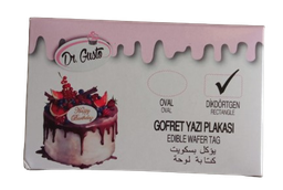 [Y100509] Gofret Yazı Plakası Dikdörtgen 24 Adet 