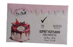 [Y100510] Gofret Yazı Plakası Oval 24 Adet 