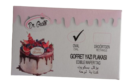 [Y100510] Plaque Hostie Ecriture Oval 24 pcs